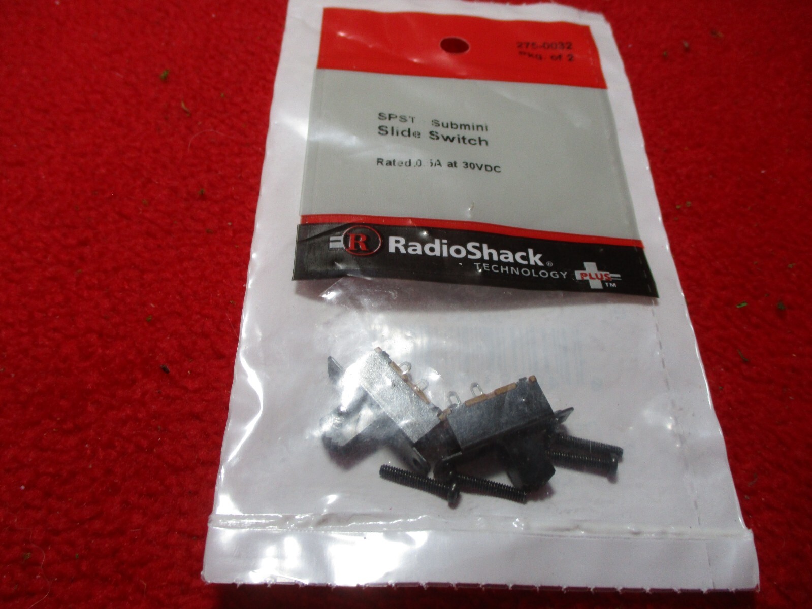 NIP RadioShack DPDT Submini Slide Switches Rated 0.5A at 30VDC (2 Pack) 2750032