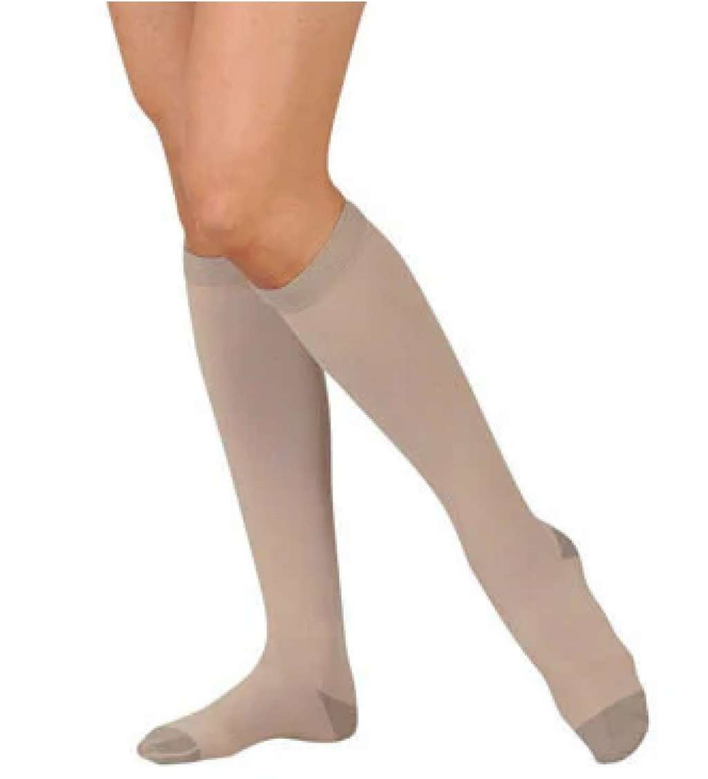 Juzo Silver Knee High, Open Toe, 20-30mmHg (Size: V) Silver