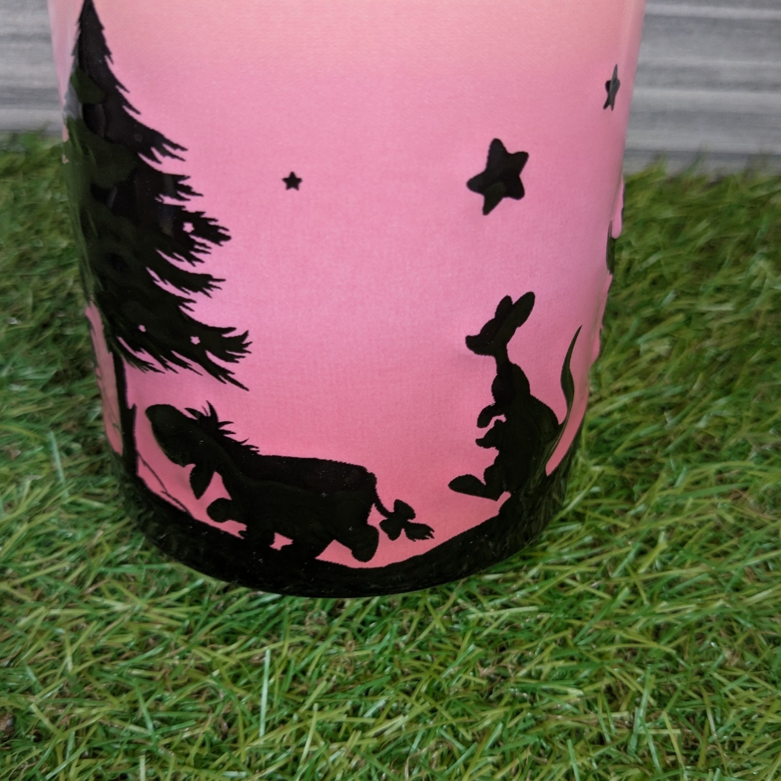 Disney Parks Winnie the Pooh 3D Coffee Mug Silhouette Ombre Sunset Ho Ho Ho Mug