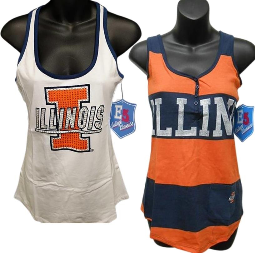 NCAA Illinois Fighting Illini Womens Sizes S-M-L-XL Licensed Tank Top Shirt