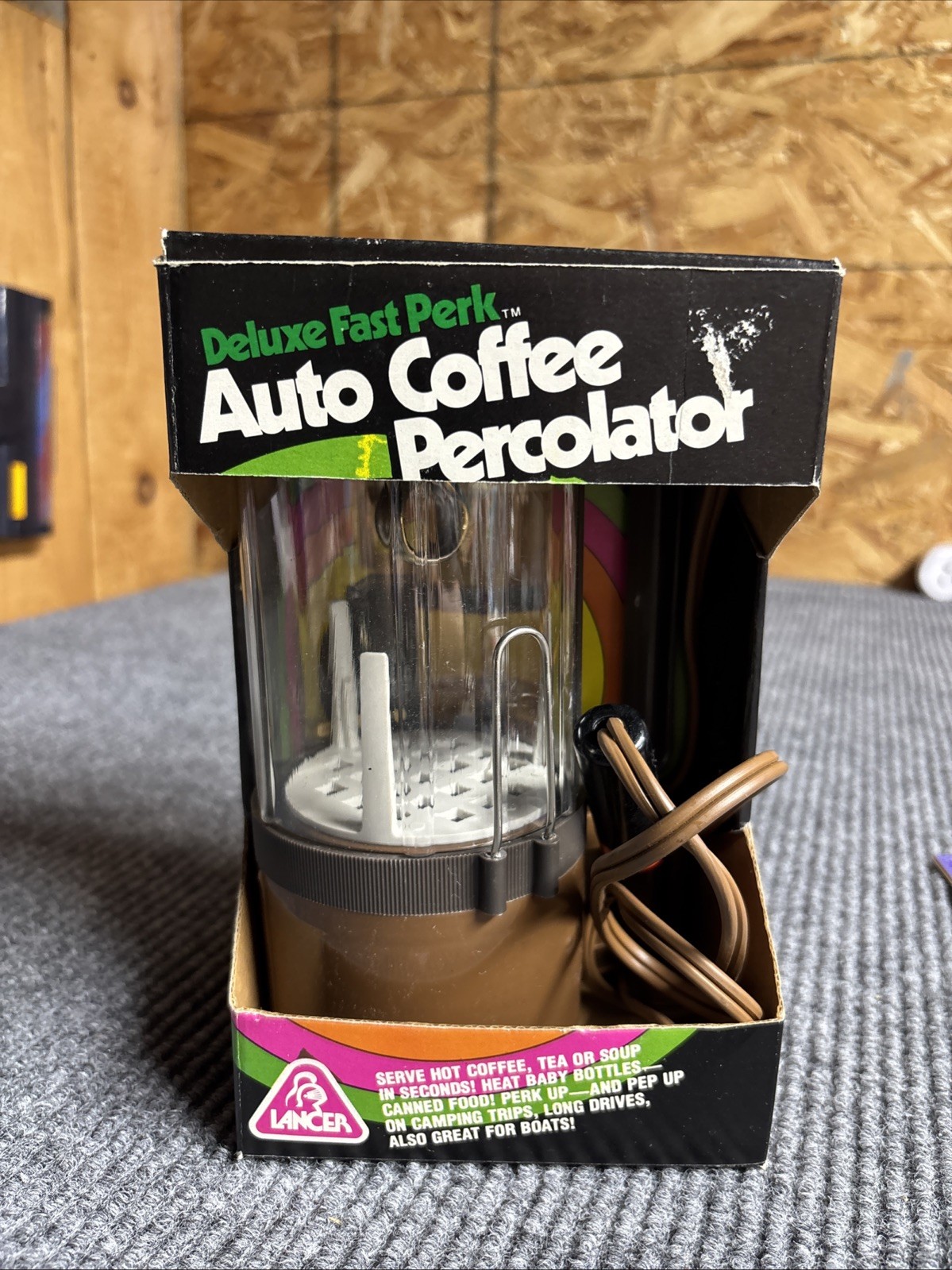 Vintage Deluxe Fast Perk Auto Coffee Percolator In Box 1978 8.75”