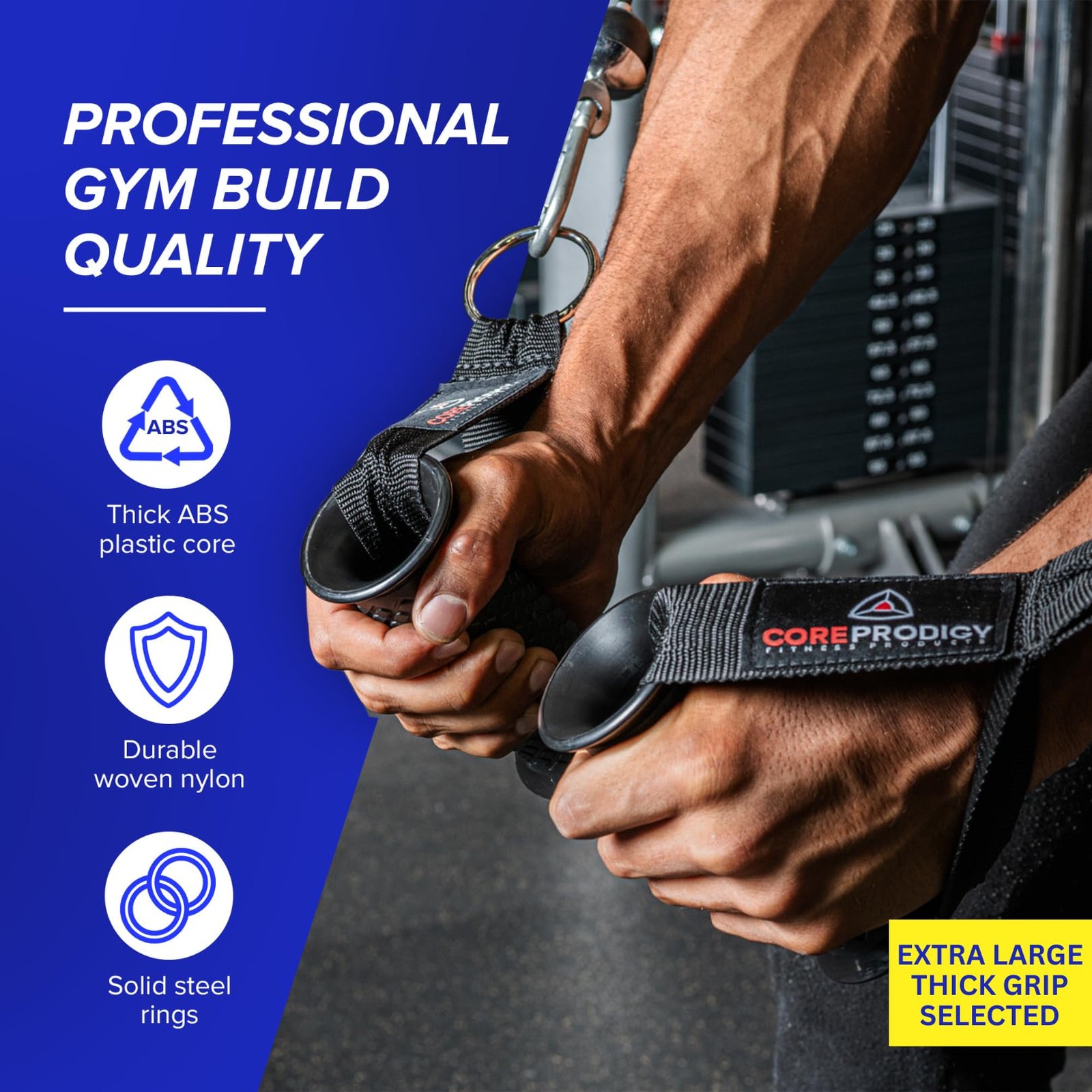 Heavy Duty Exercise Handles Extra Large Size - Grip Attachments for Cable Mac...