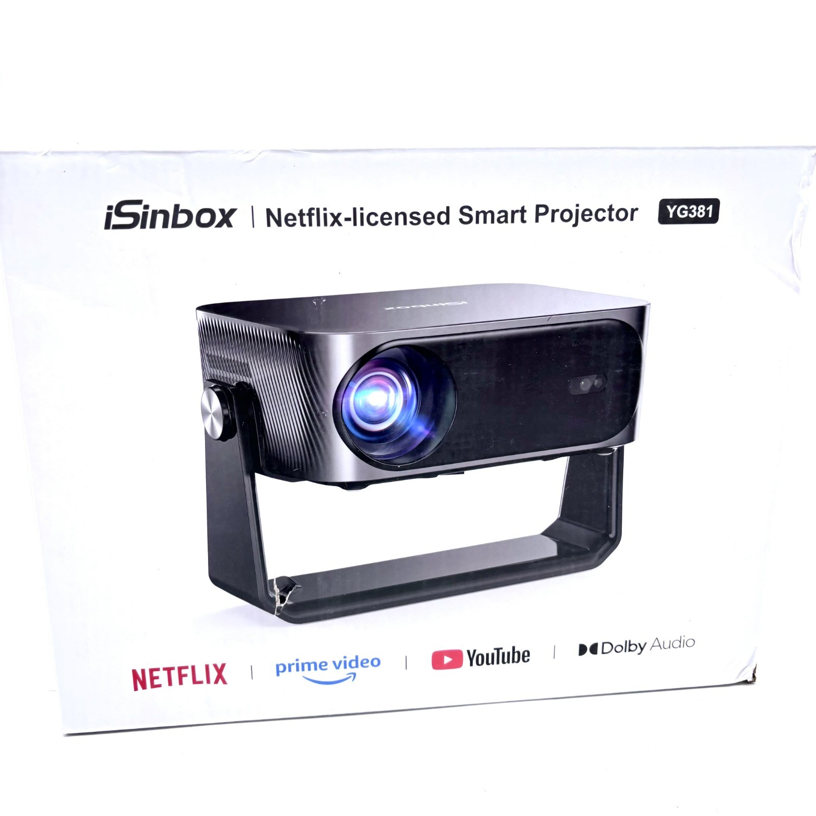 iSinbox LED Source Netflix Licensed Smart Projector Model YG381 - Gray