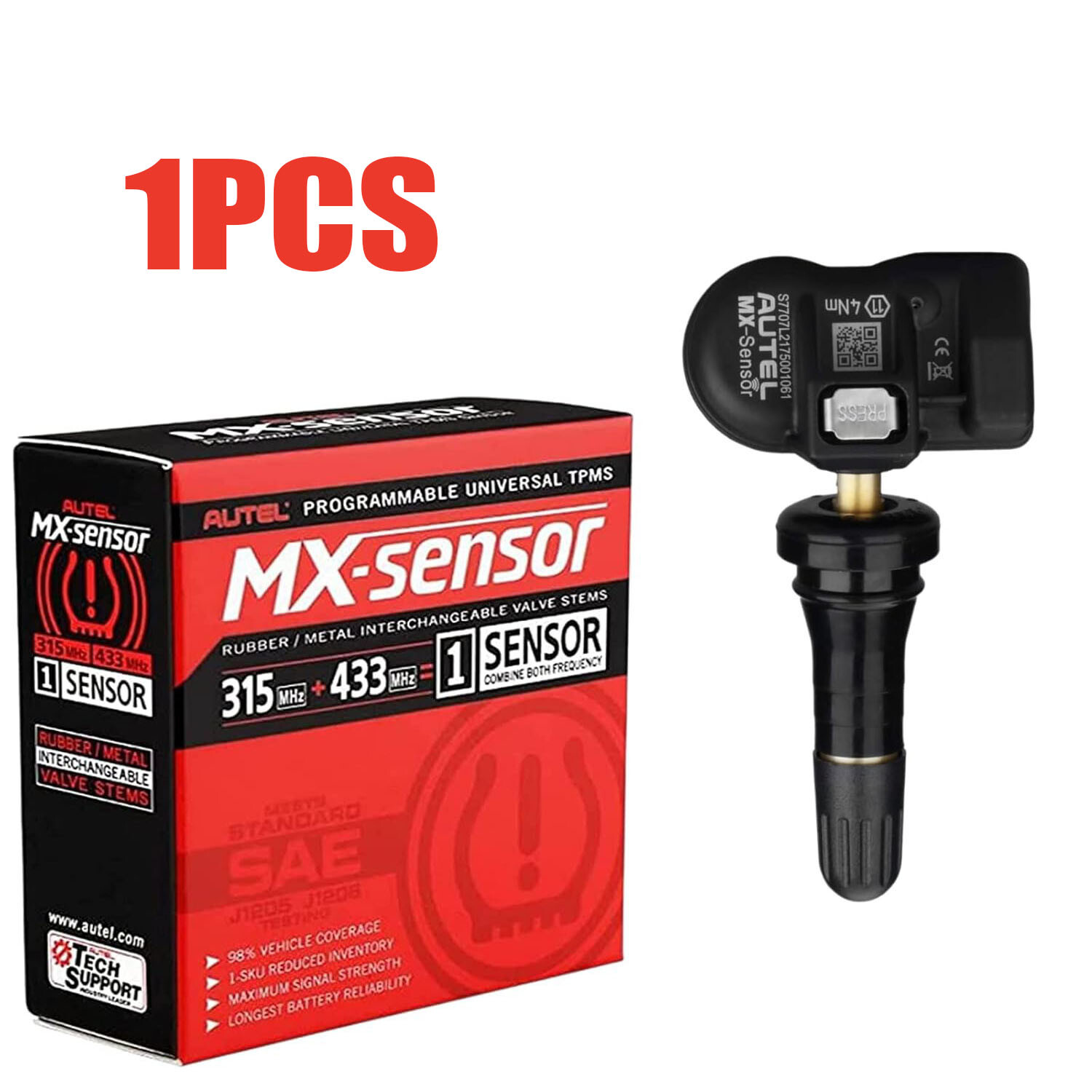Autel Sensor TPMS MX-Sensor 315MHz433MHz Programmable Tire Sensor Warranty 1Year