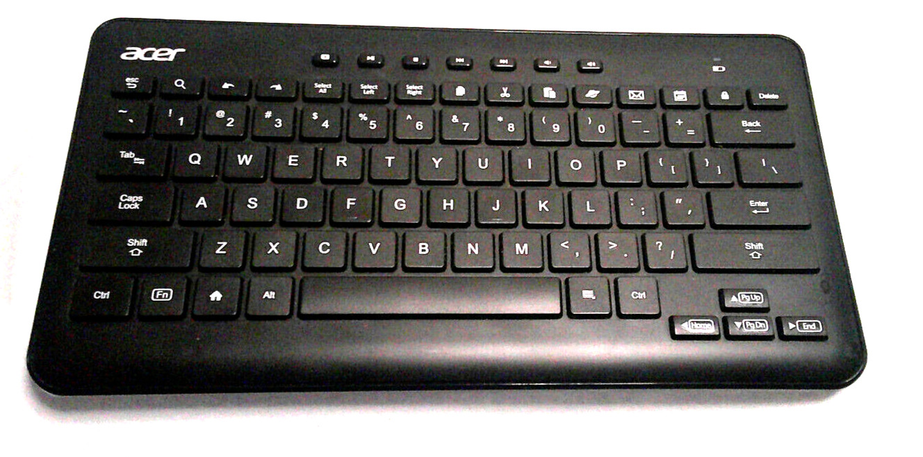 Acer Wireless Keyboard  No USB Receiver KBRF51211  FOR PARTS OR REPAIR.