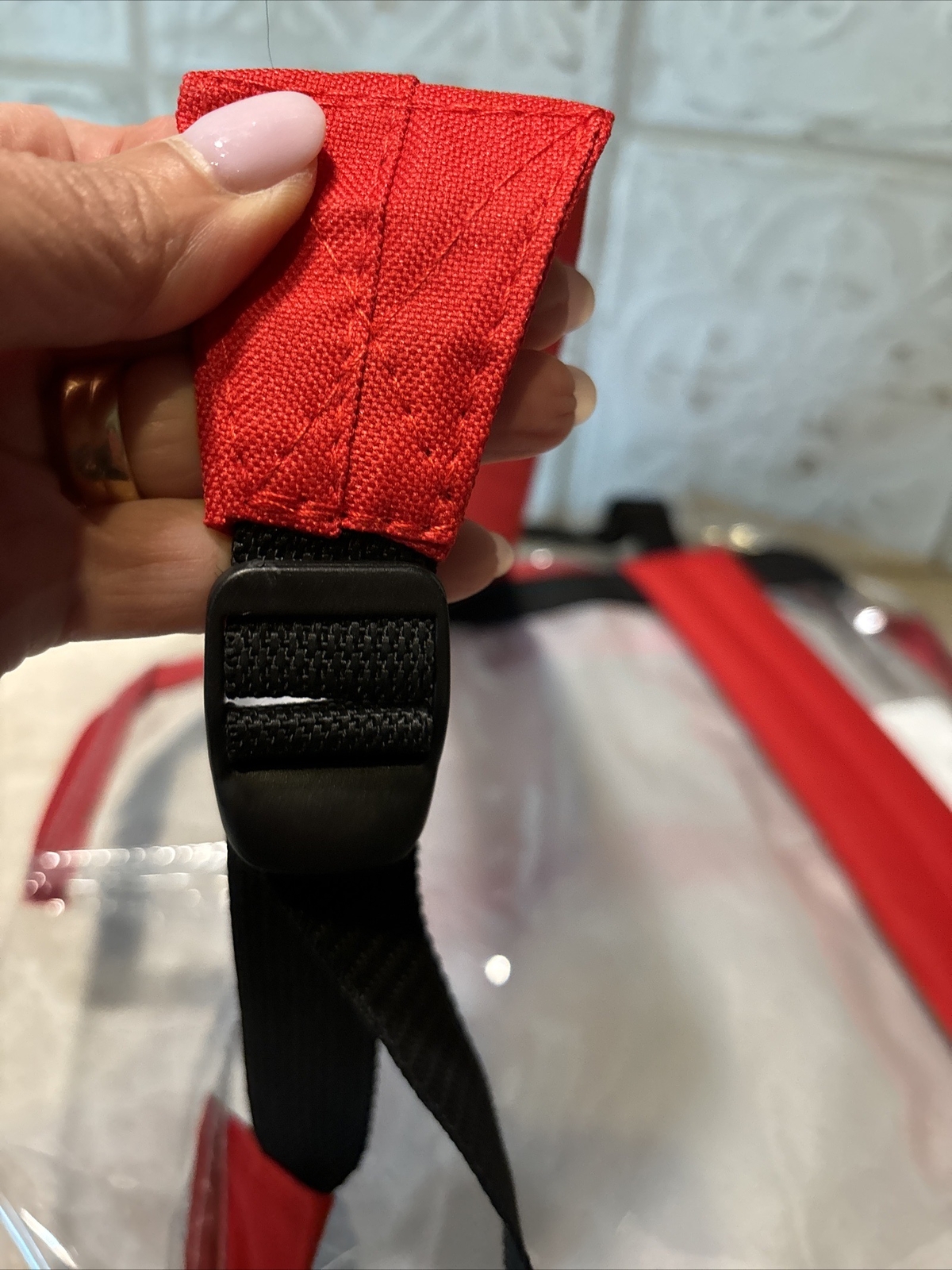 Trailmaker Classic Clear Backpack Red Concerts Sporting Events NWT NEW