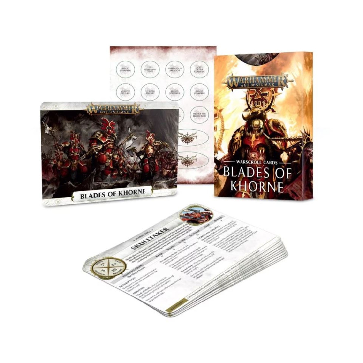 GW Age of Sigmar Khorne Warscroll Cards - Blades of Khorne (2019 Ed) EX