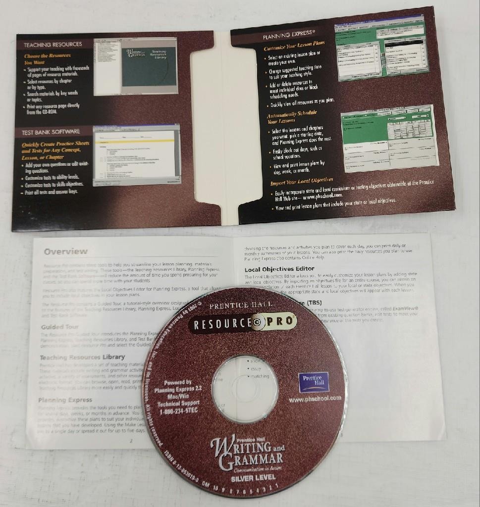 Prentice Hall Writing and Grammar Resource Pro Silver Level CD-ROM