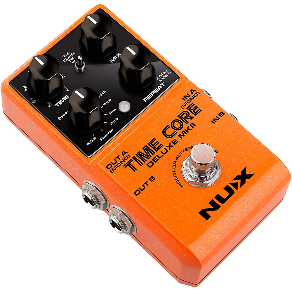 NUX Time Core Deluxe MKII w/Delays/Phrase Looper/Tap Tempo Effects Pedal Orange