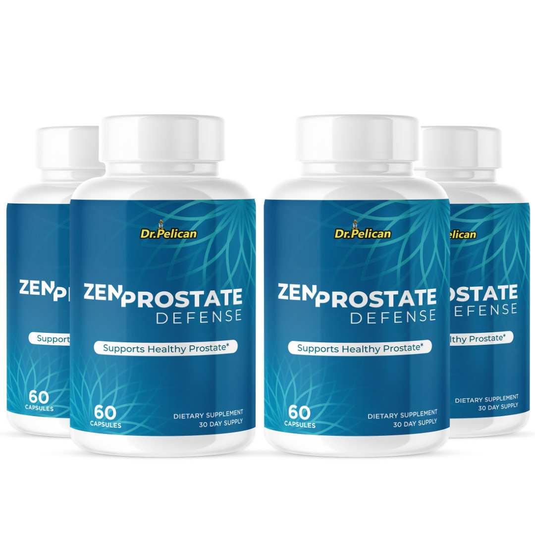 Zen Prostate Defense- Prostate Support- 4 Bottles- 240 Capsules