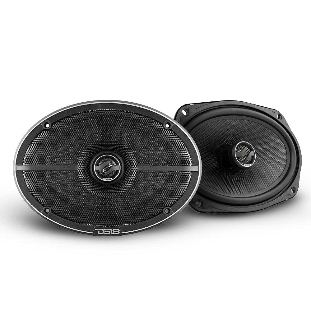 DS18 ZXI-694 6x9 Car Audio Coaxial Speaker with 6 x 9 Inch (Pack of 2), Black
