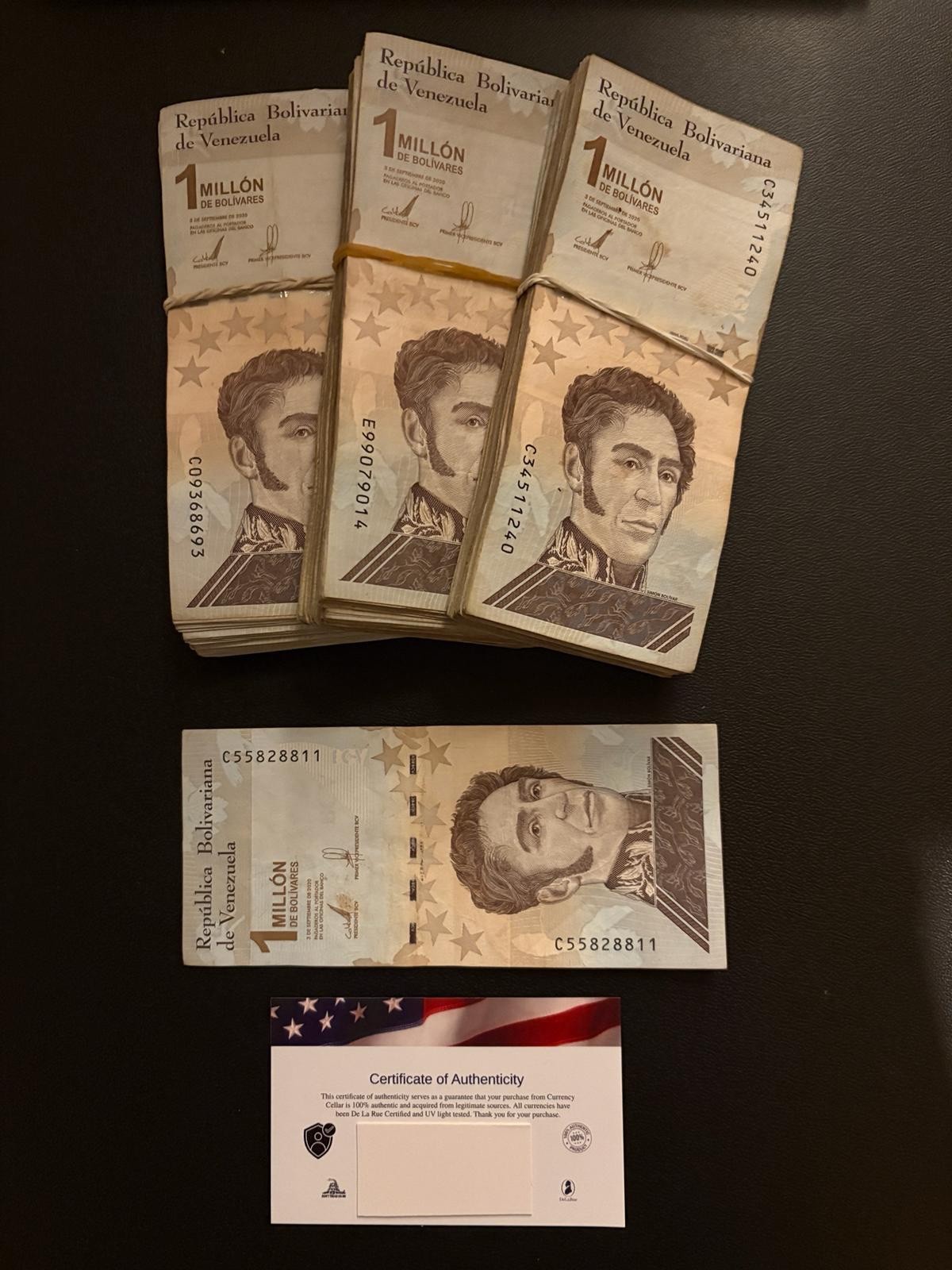 20 x Venezuela 1 Million Bolivar Soberano Banknotes Bundle USA SHIPPER