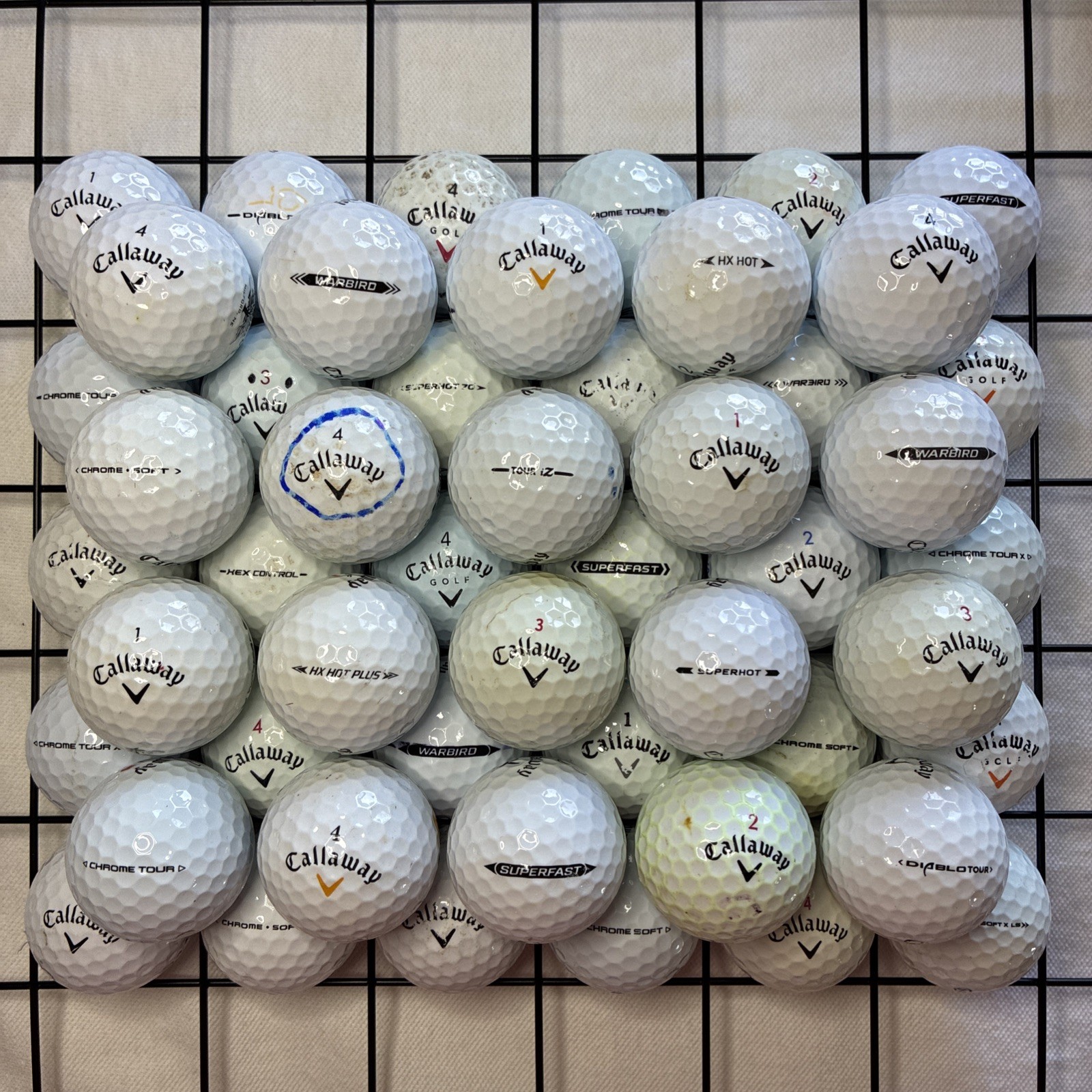 Callaway Golf Balls 50 Various Models - Hit Away or Craft Project Balls