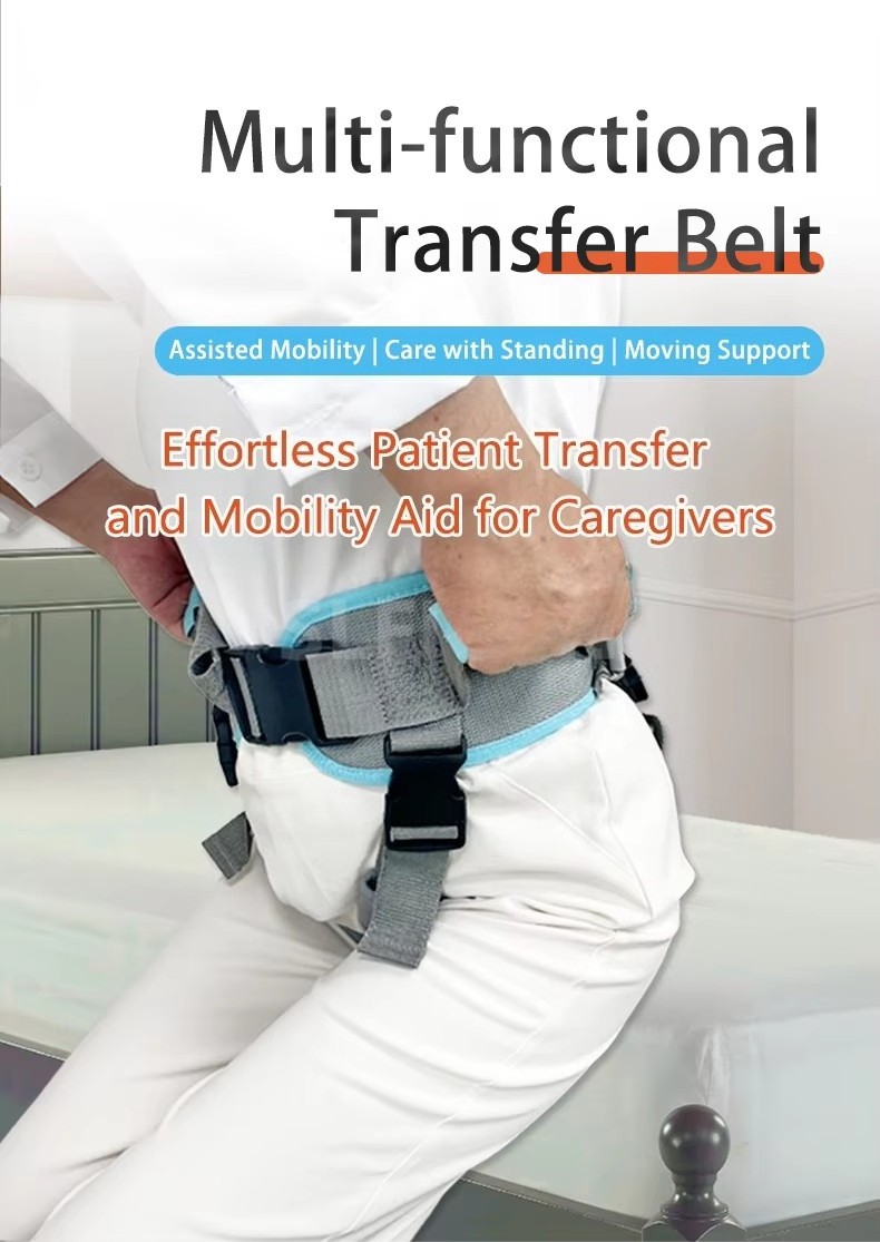 Upgraded Transfer Belt Double Buckle Moving Assist for Injured Patient Elderly