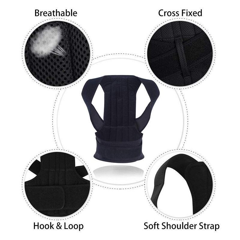 Back Brace Posture Corrector Adjustable Upper Back Brace for Clavicle to Support