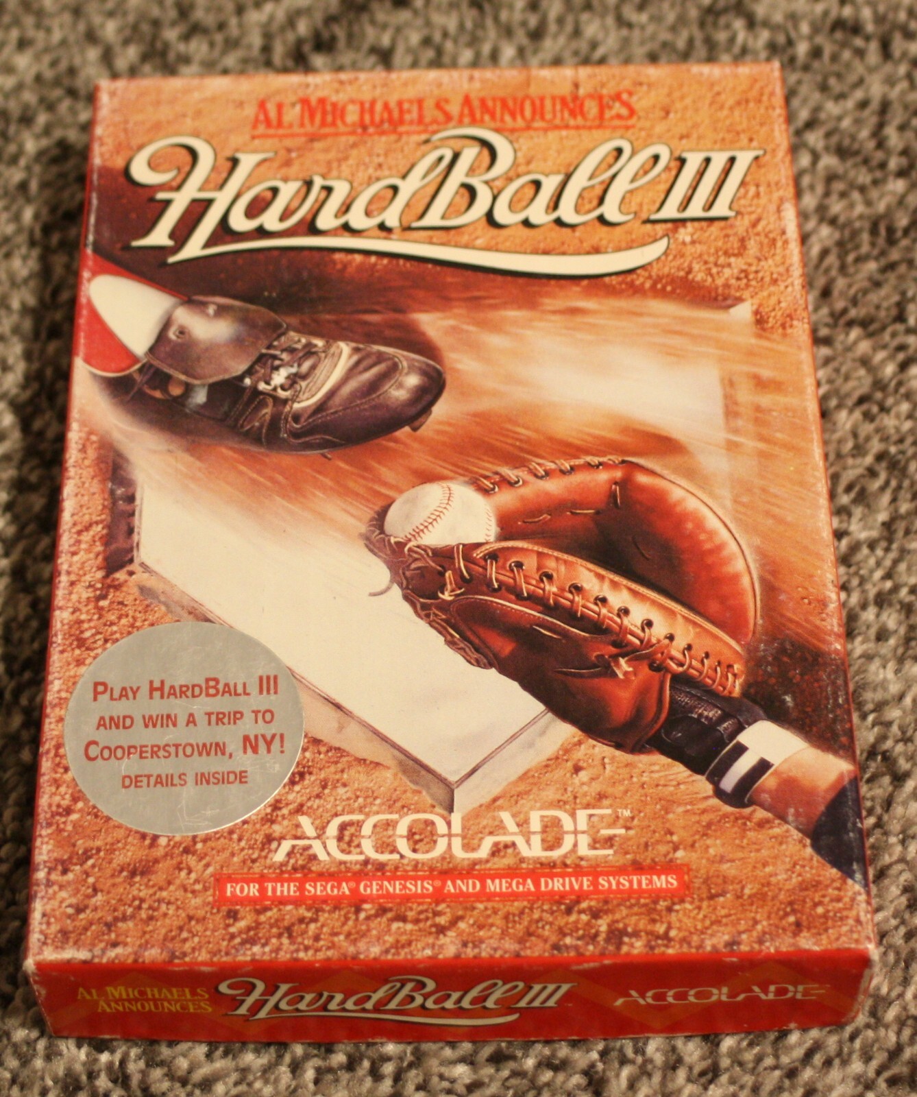 Hard Ball III - Cardboard Box - Sega Genesis - GEN - ***AUTHENTIC***