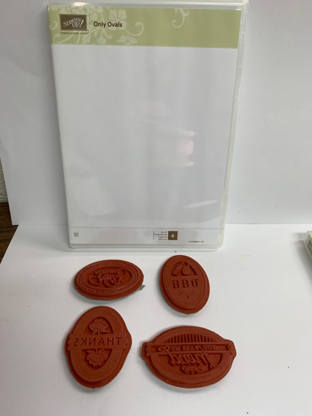 STAMPIN UP only ovals stamp set BBQ Thanks friendship