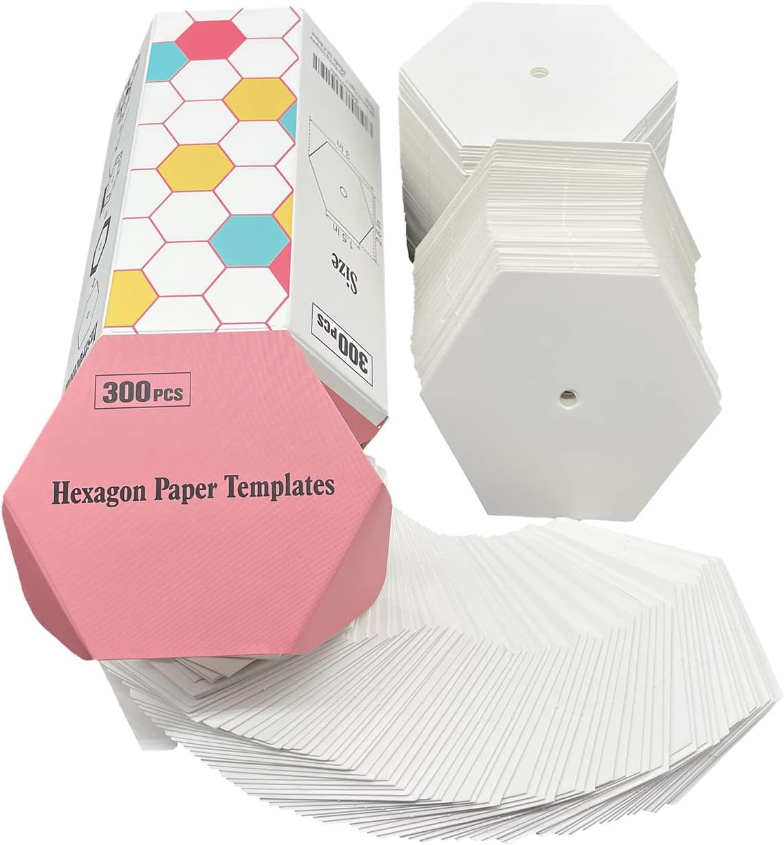 300 Pcs 1.5" Paper Piecing for Beginners DIY Patchwork Sewing Crafts, Quilting T