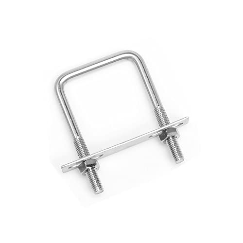 304 Stainless Steel Square U-Bolts 3.54"(90mm) Inner Width, 90×130mm (W*L)