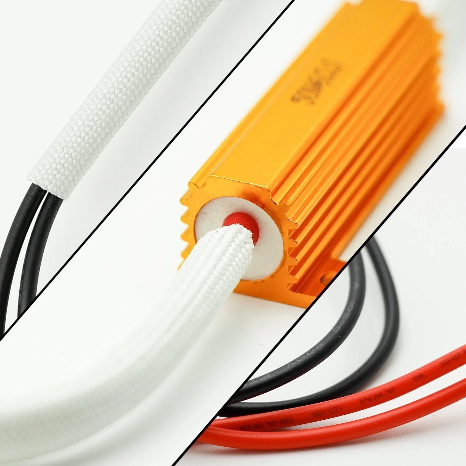 Wire LED Resistor Canceler Error Decoder 7443 Harness Brake Stop Tail Parking