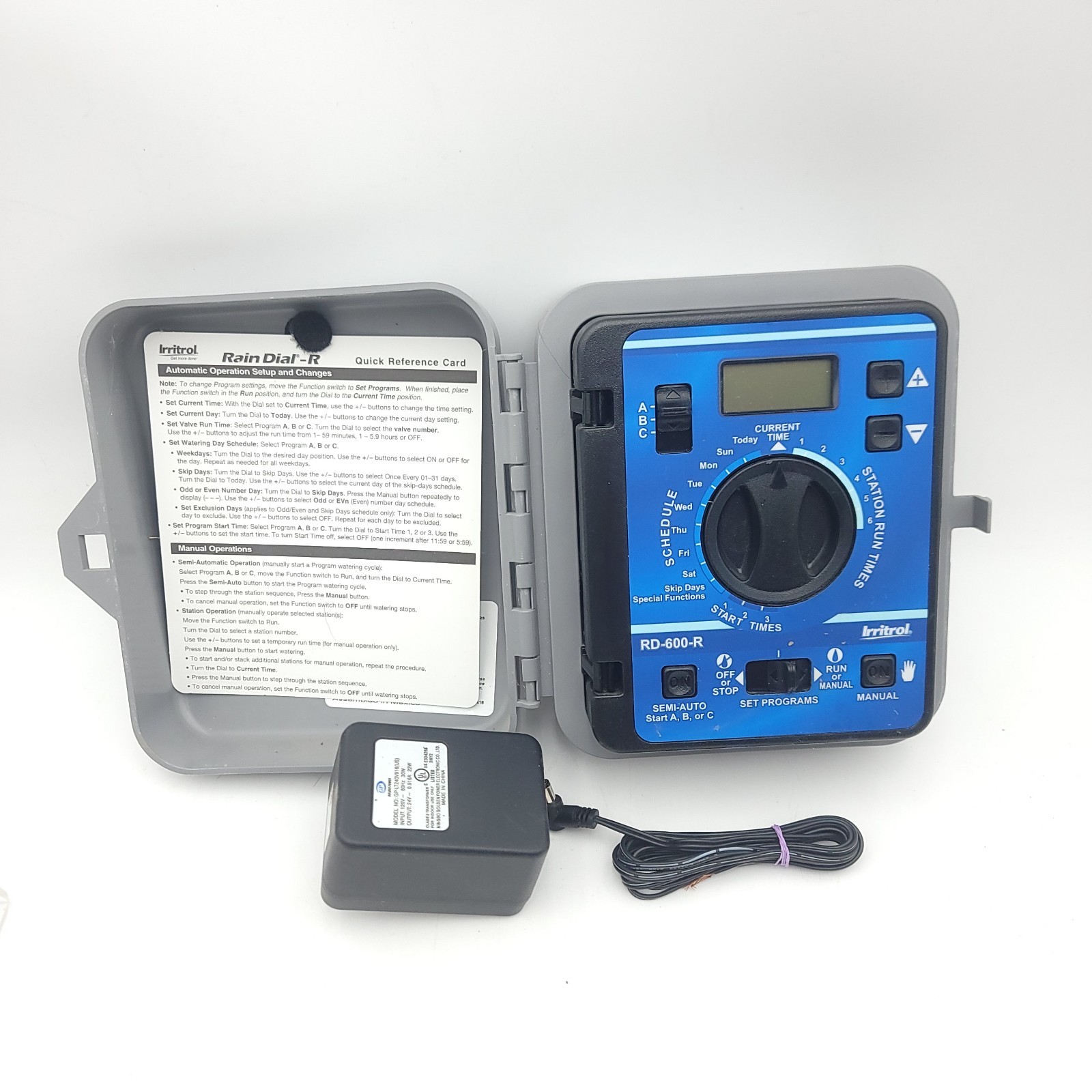 Irritrol Rain Dial RD600-INT-R 6 Station Indoor Irrigation Controller Sprinkler