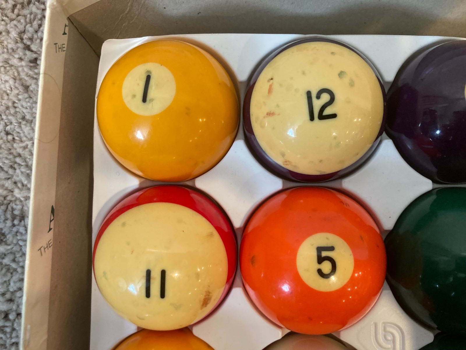 Vintage Aramith Belgian Billiard Pool Balls Standard 2.25" Full Set