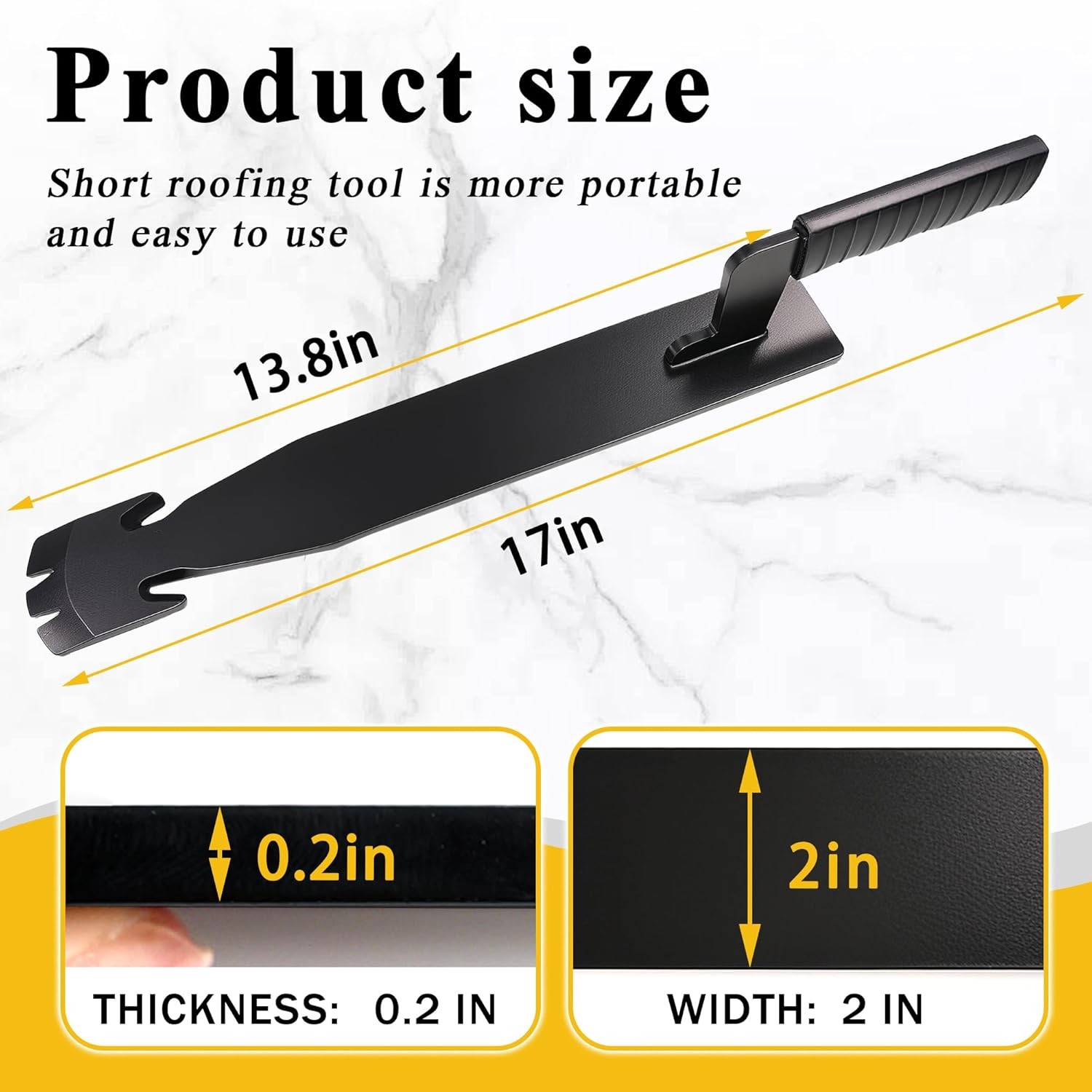 17" Slater Ripper Shingle Ripper Roofing Tool with Claw Nail Puller End
