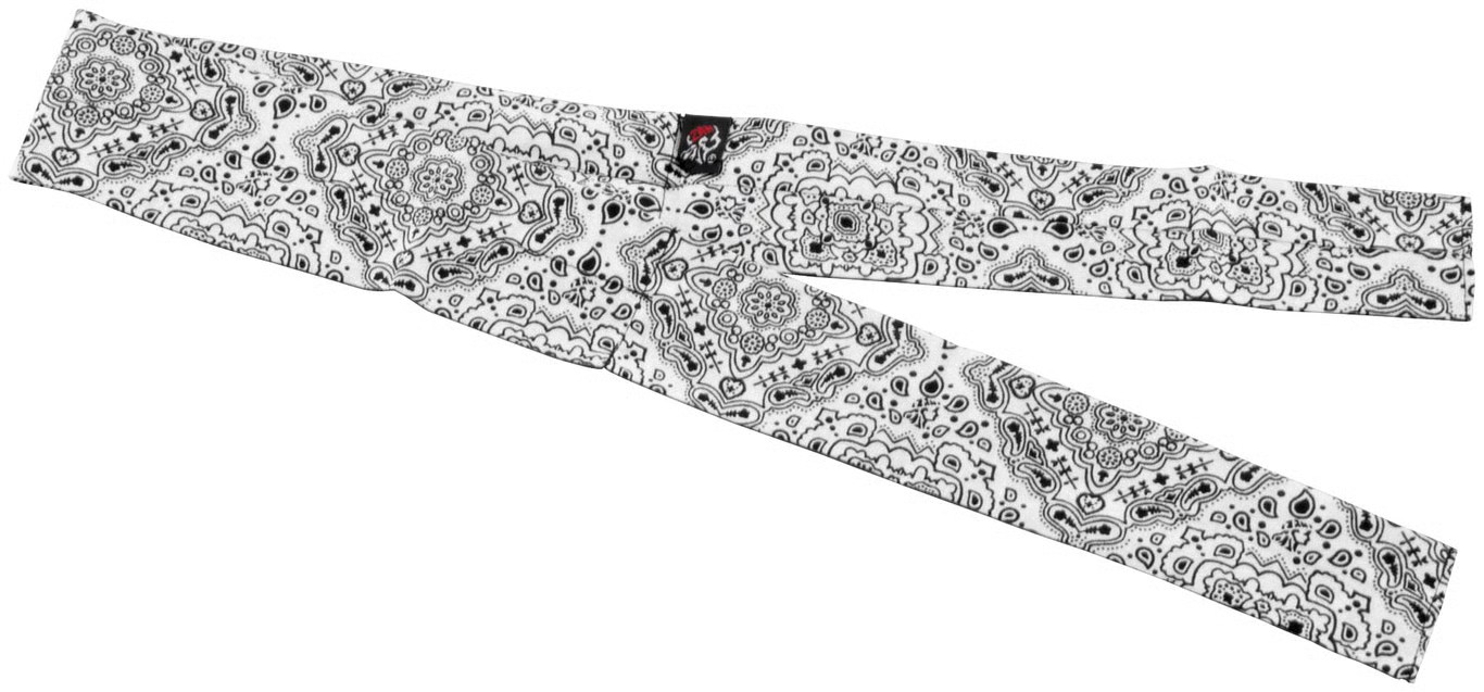 Zan Headgear D102 Cooldanna OSFM Paisley White White Paisley 50-9437 26-4179