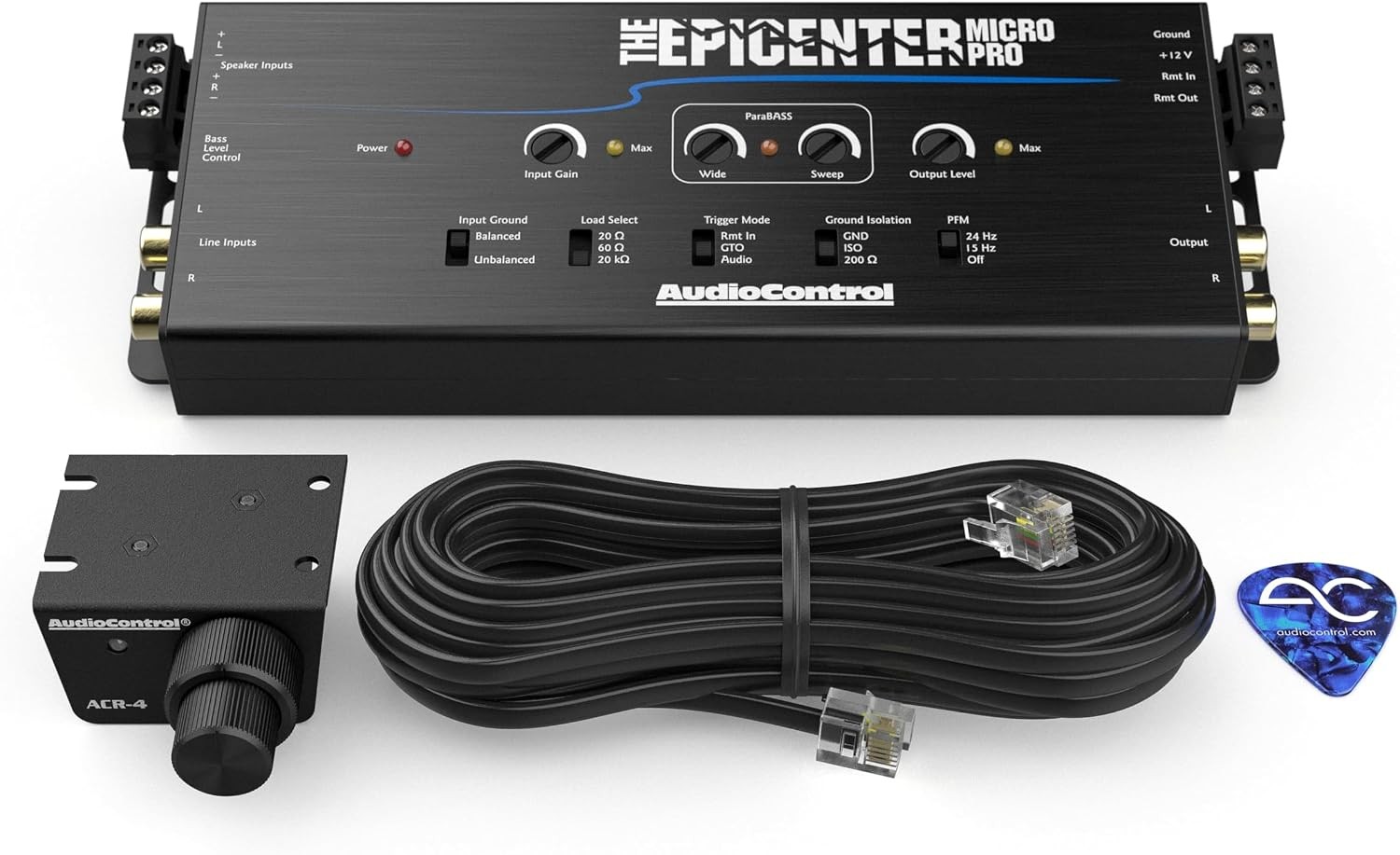AUDIOCONTROL THE EPICENTER MICRO PRO BASS RESTORATION PROCESSOR LOC w/ BASS KNOB