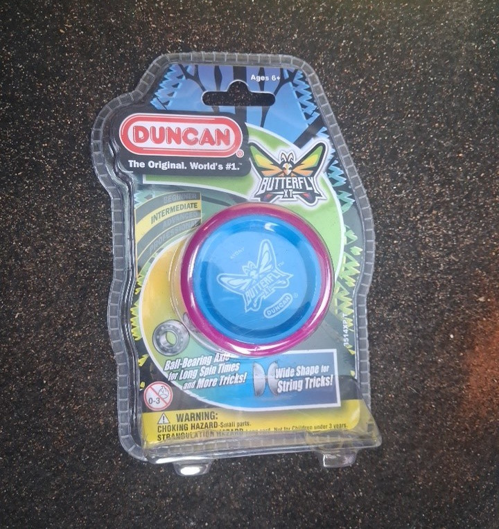 Duncan Butterfly XT Yo-Yo Ball-Bearing Axle Ages 6+ Blue/Pink/Red MPN 3514XP