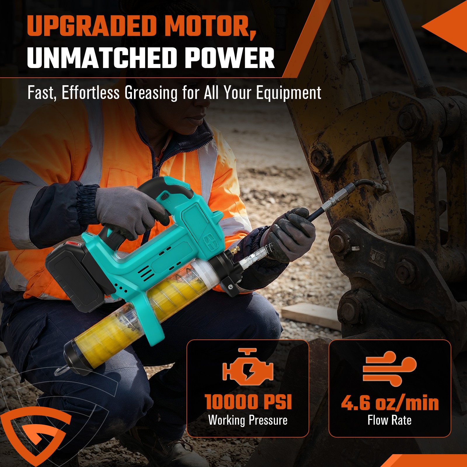 Electric Grease Gun 10000 PSI Battery Powered Cordless Grease Gun &Fast New