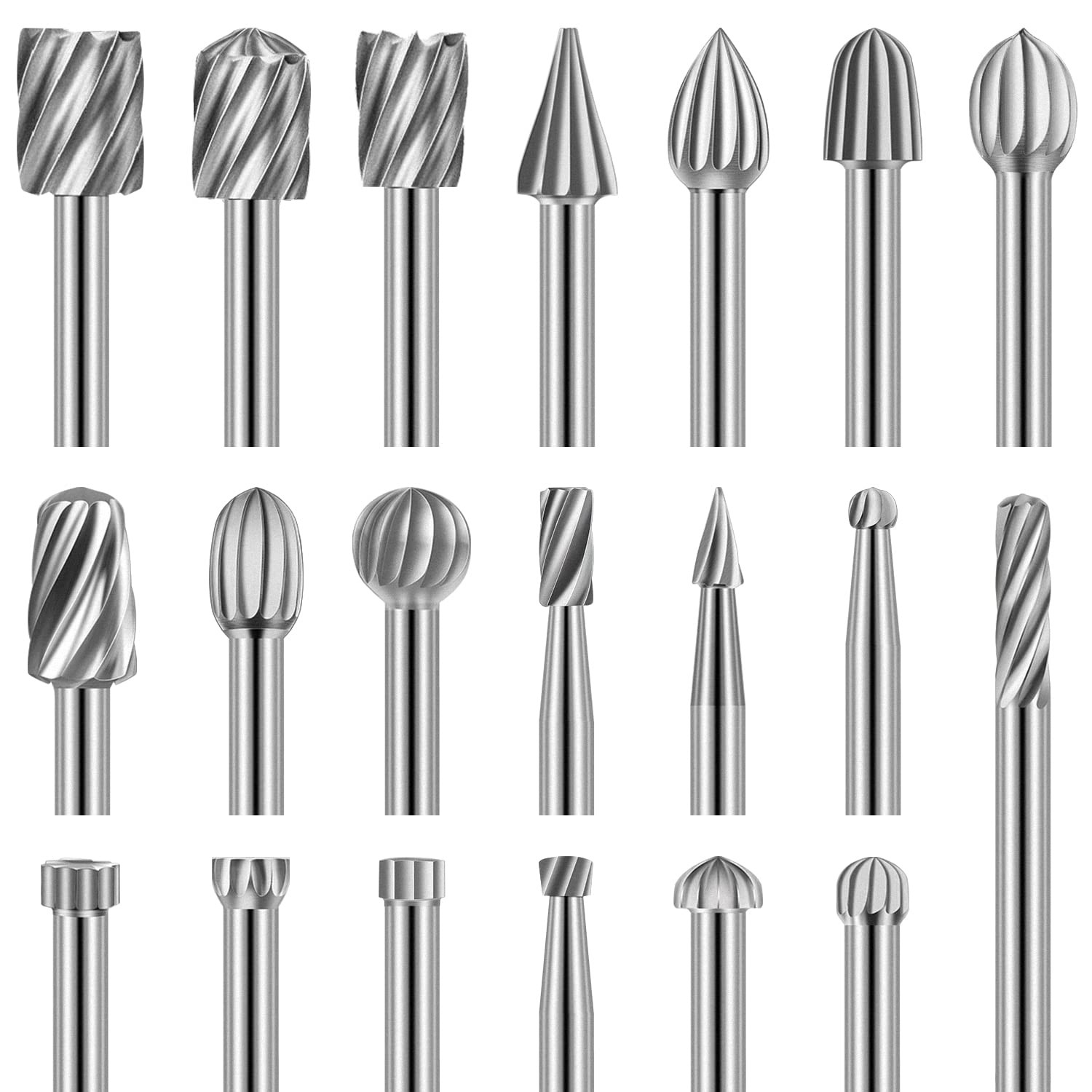 Brocas para fresadora de grabado, 20 piezas, accesorios herramientas rotativas.