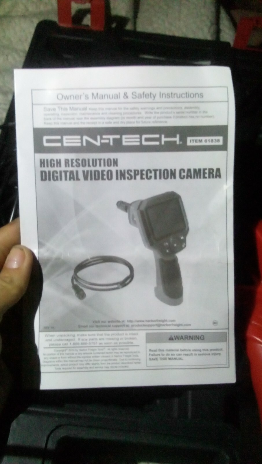 Cen-Tech 61839 High Resolution Digital Video Inspection Camera 2.4"