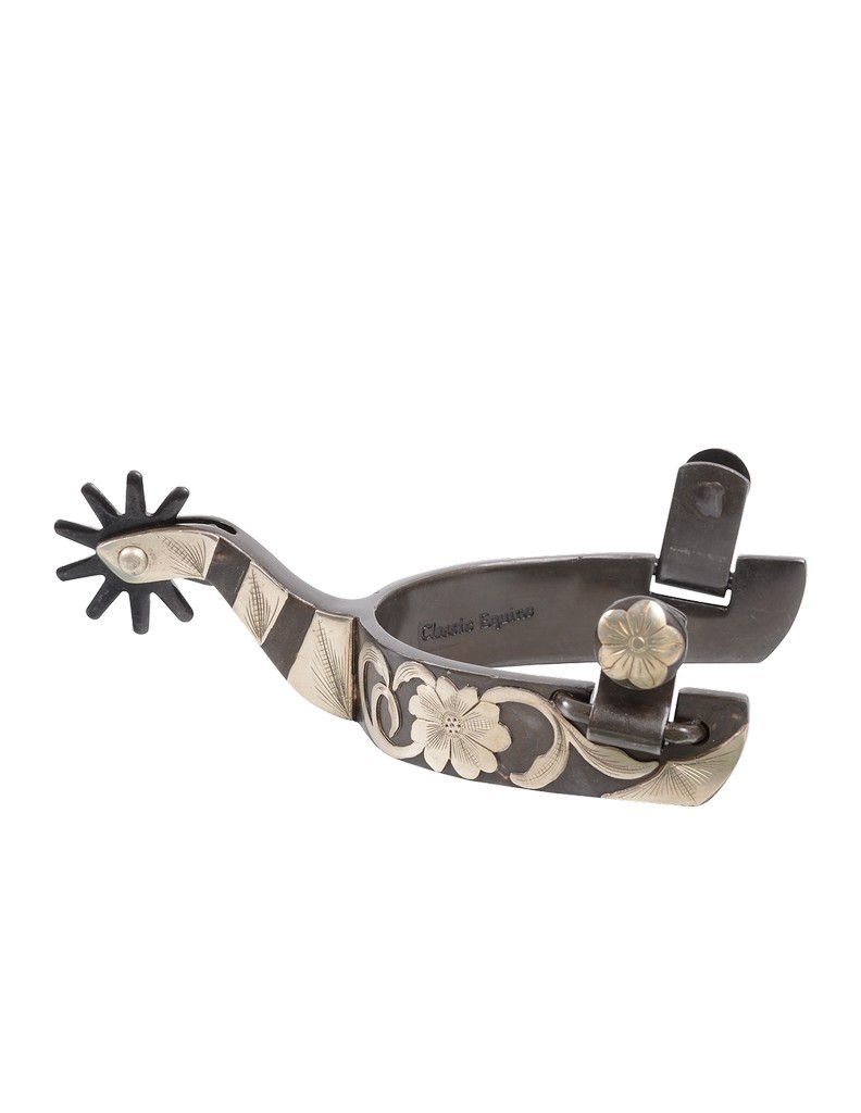 Classic Equine Spurs Reiner Weighted Grayed Iron 1 Band Gray SPURRN17