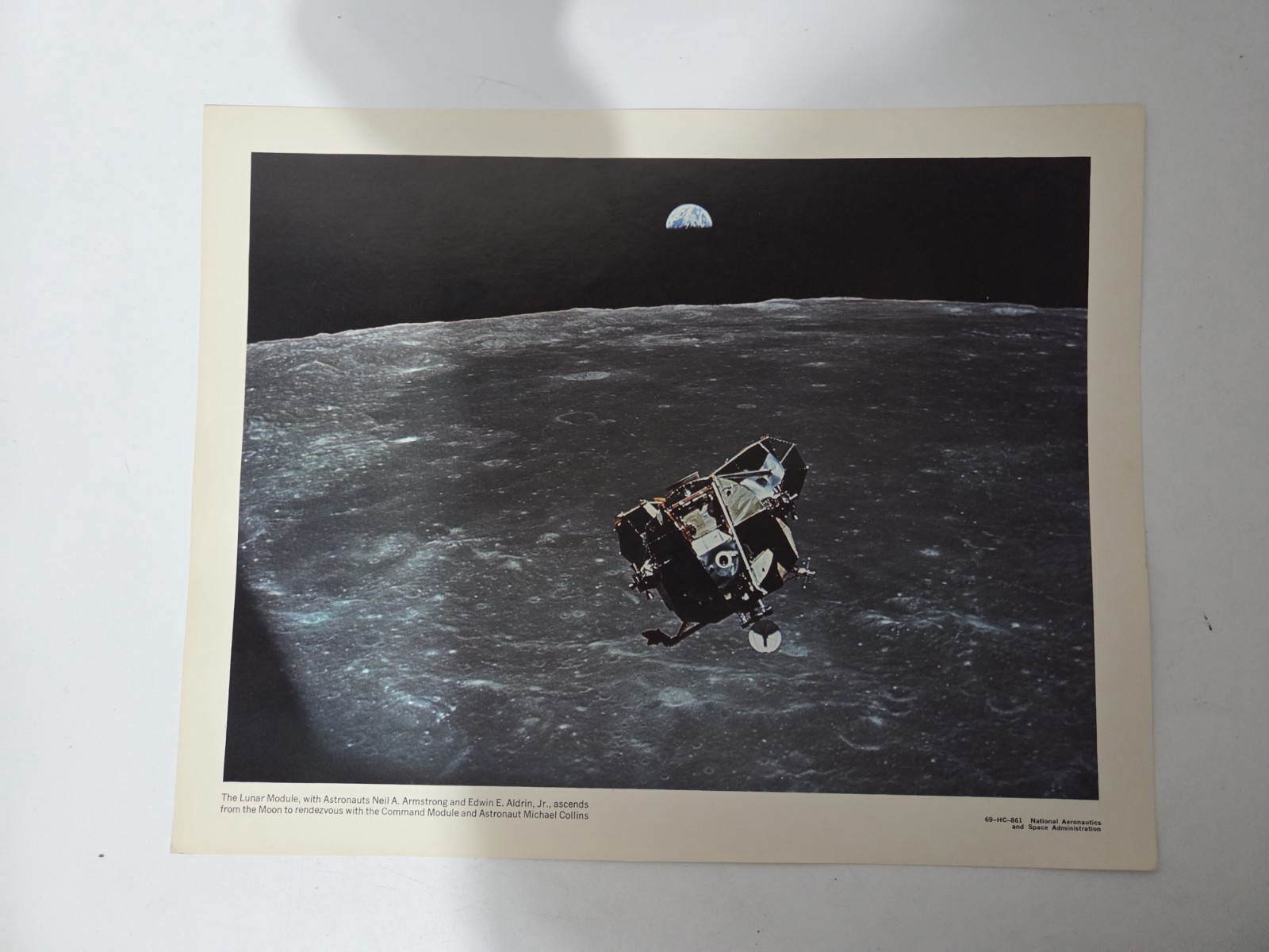 Apollo 11 NASA #10 Lunar Module Ascends From the Moon Photo Print