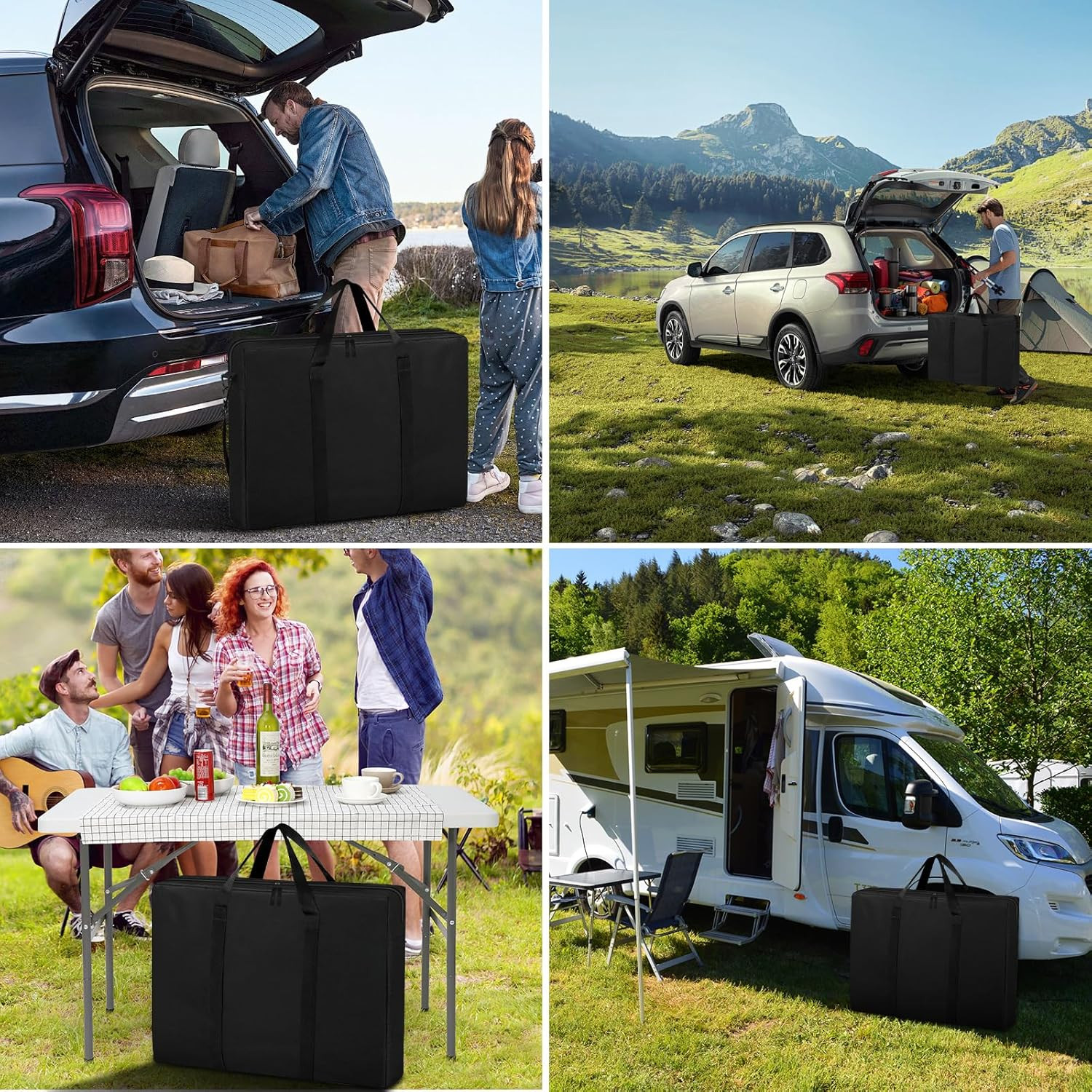Folding Table Storage Bag, Portable 600D WaterProof Carry Bag for Folding Picnic
