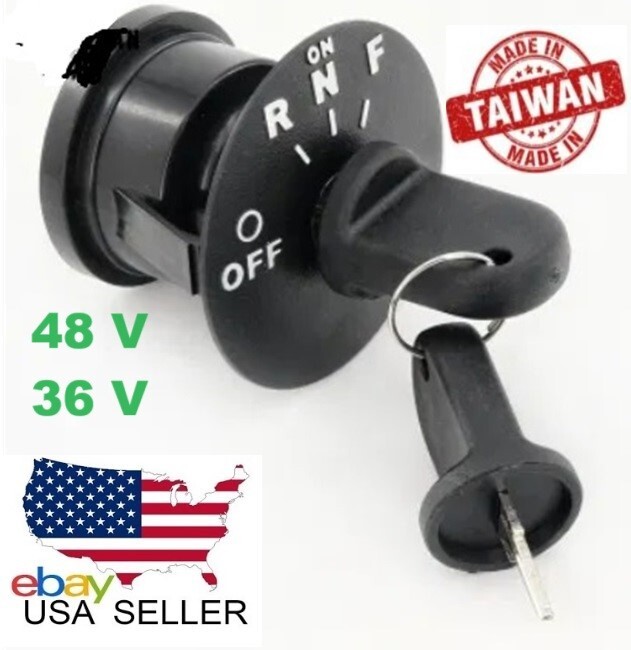 605637 EZGO EZ-GO RVX IGNITION  KEY SWITCH 609682 611283 4 POSITIONS TAIWAN