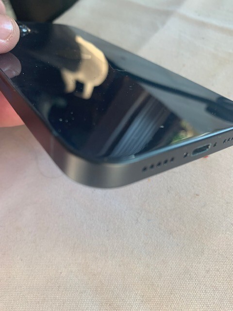 Apple iPhone 12 rear housing back glass chasis black ( C )