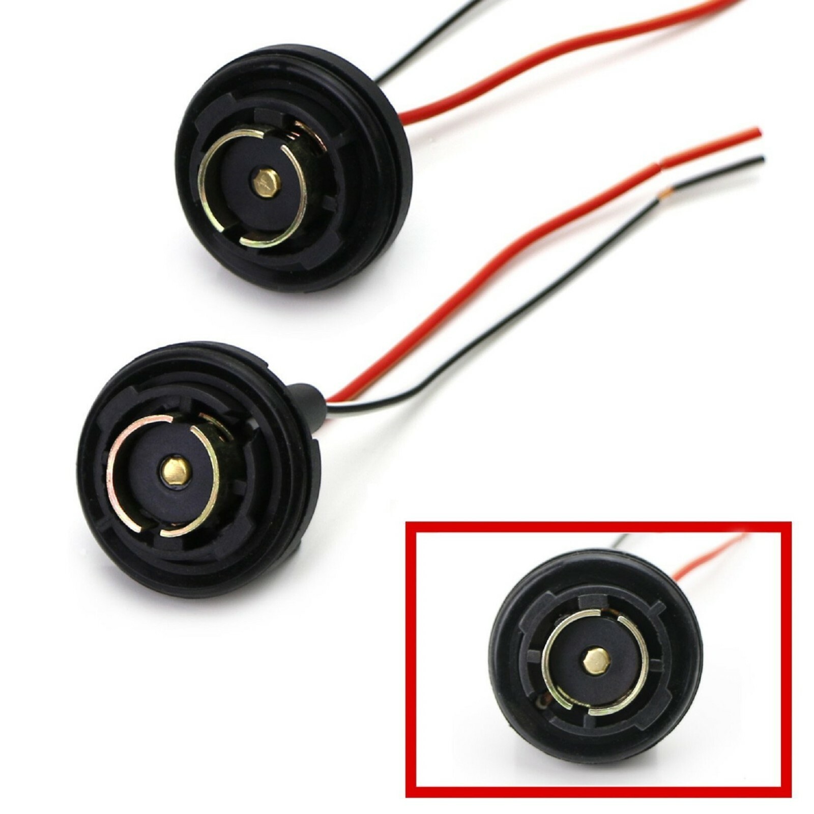 Universal Pigtail Wire Female Socket 1156 U Two Harness Back Up Reverse Lamp OE