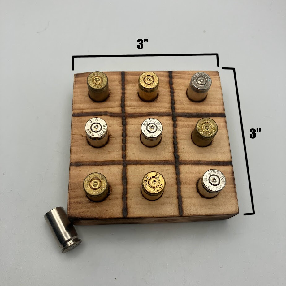 Tic Tac Toe Bullet Casing Board, Man Cave, Bar Teaser