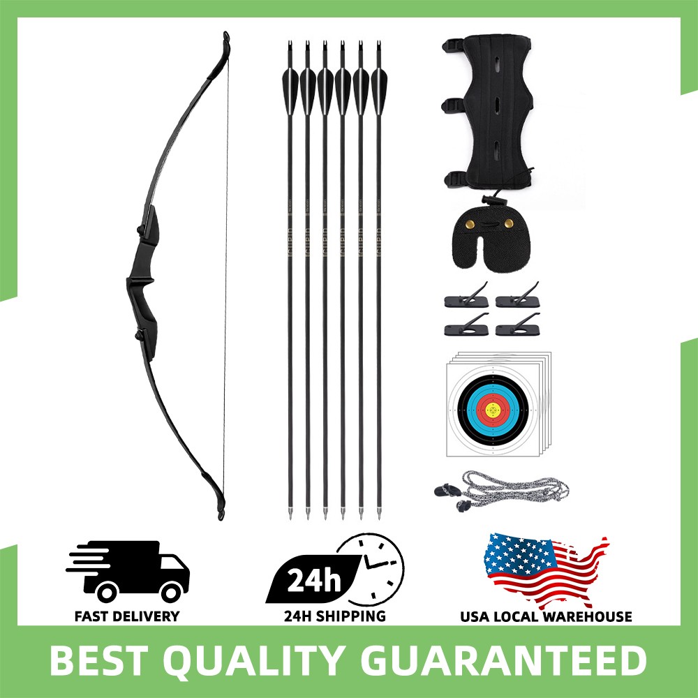 20lb 30lb 40lb Recurve Bow Arrows Set Right and Left Hand Archery Takedown Bow