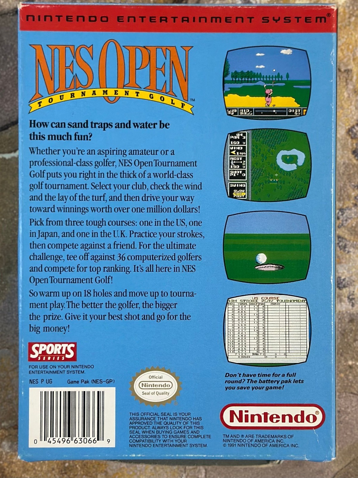 NES Open Tournament Golf Box - NES **EXCELLENT**