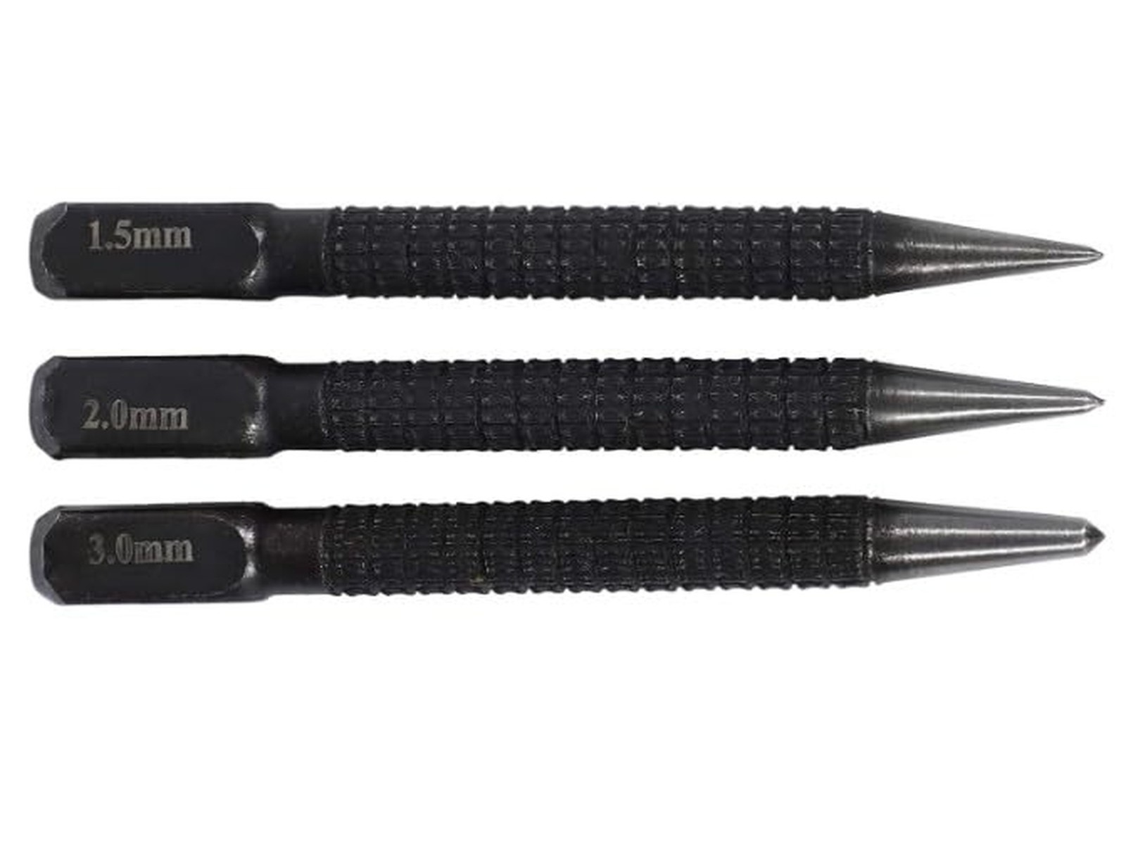 BWESOO Center Punch Set, 3-Piece High-Carbon Steel, 4-Inch Black Hand Tools f...