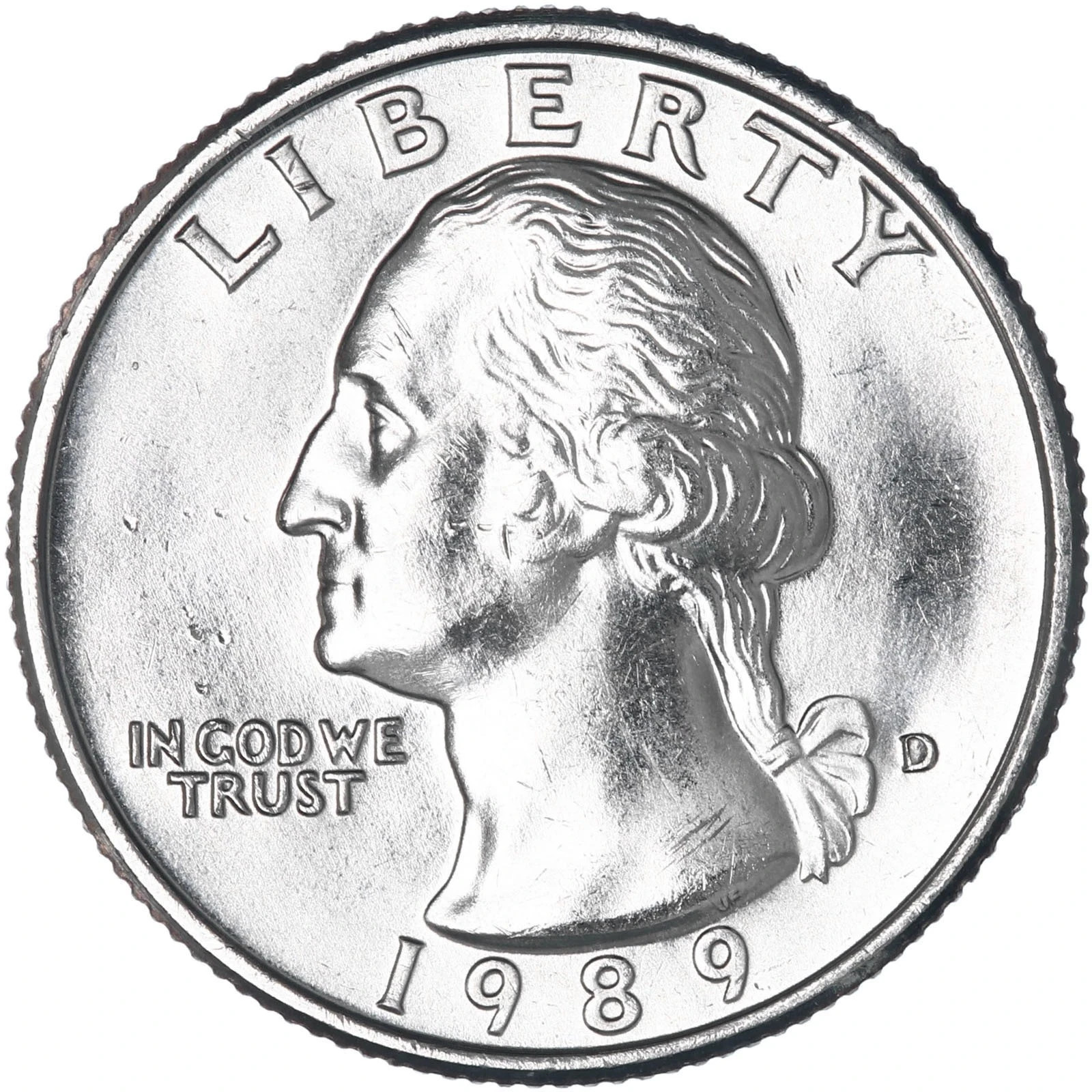 1989-D 25C Washington Quarter From Mint Set