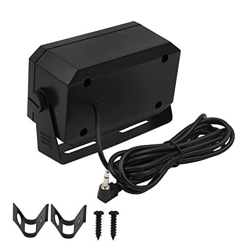 5W Rectangular External Speaker for Ham Radio, CB & Scanners - Black, High Quali