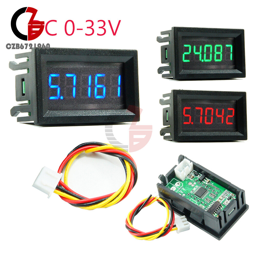 0.56 inch LED Display 5-Digit 3-Wire Voltmeter Tester Voltage Meter DC 0-33V