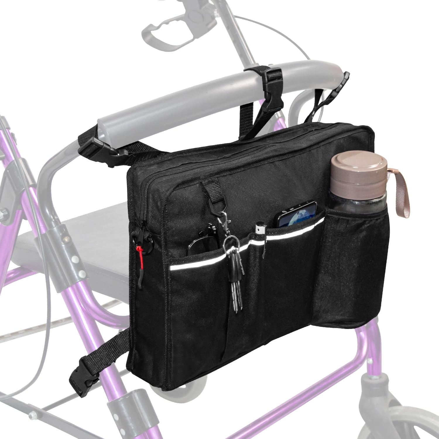 Rollator Bag with Cup Holder,Walker Bags for Folding Walker,Rollator Bags and...