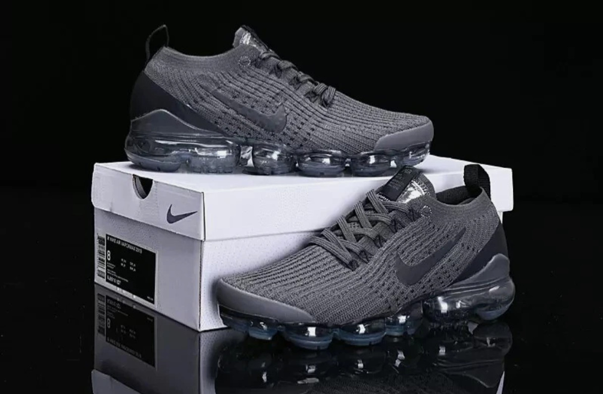 Nike Air VaporMax Flyknit 3 Grey/Black Men's Air Cushion Shoes US Size 8-11