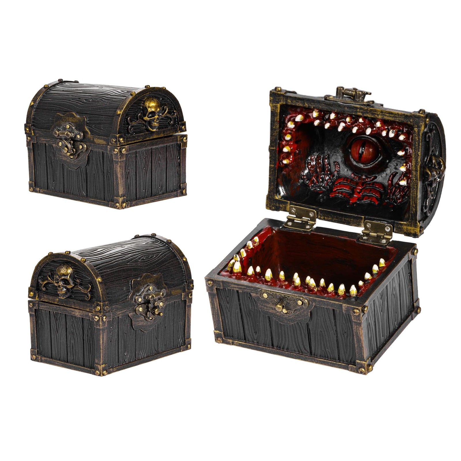 DND Mimic Chest Dice Storage Box, Small D&D Dice Case Mimic Box
