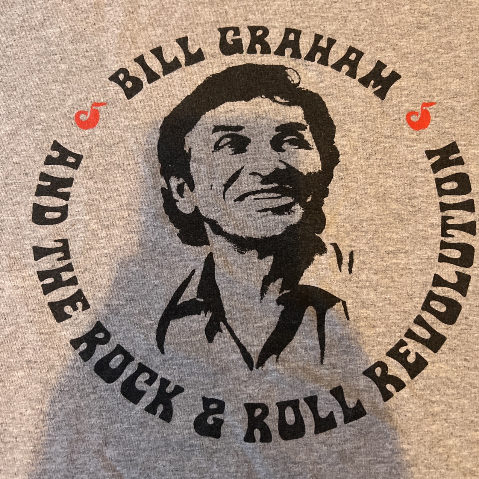 Bill Graham The Rock & Roll Revolution Concert Tour Shirt Large Bob Weir New